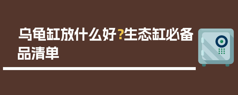 乌龟缸放什么好？生态缸必备品清单